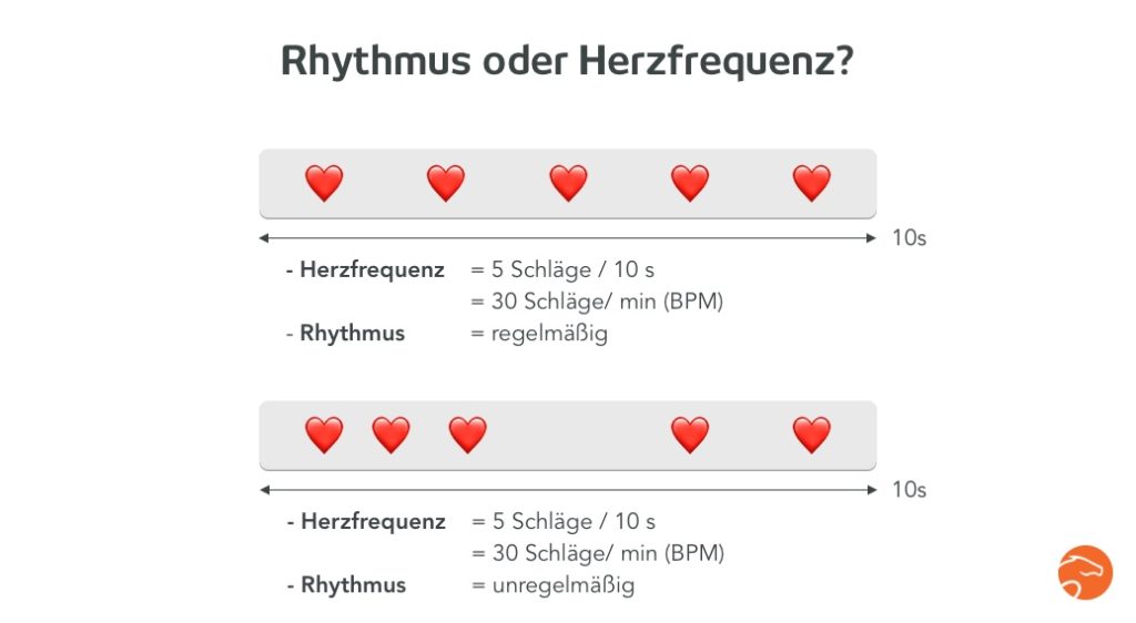 Rhythmus oder Herzfrequenz - Unterschied