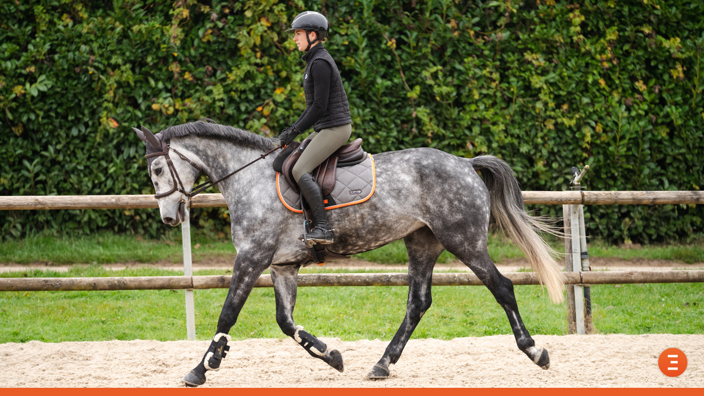 Chemise d'équitation Equetech 1/4 zip peplum jeunesse 14 gris